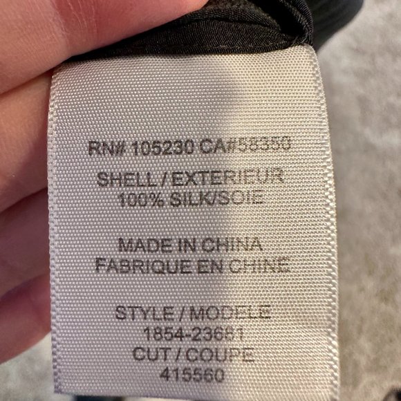 Joie | Black Silk Pinstripe Tunic | Long Sleeve | Size S - Picture 5 of 6